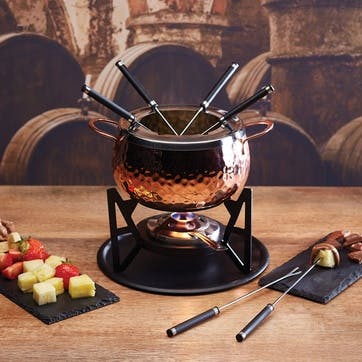 Artesà Hand Finished Copper Effect Fondue Set