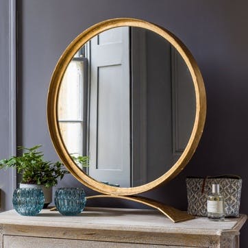 Zandar Iron Round Table Mirror