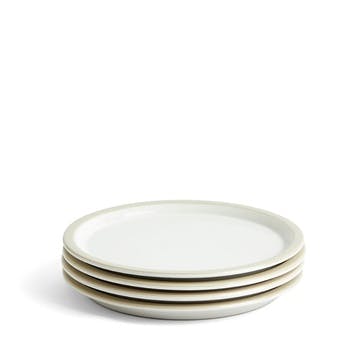 Urban Dining Set of 4 Plates D25.5cm, White
