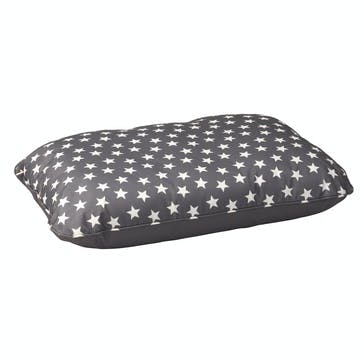 Star Print Water Resistant Cushion, M/L, Grey