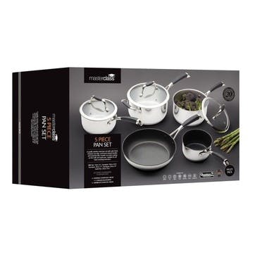 5 Piece Deluxe Stainless Steel Cookware Set