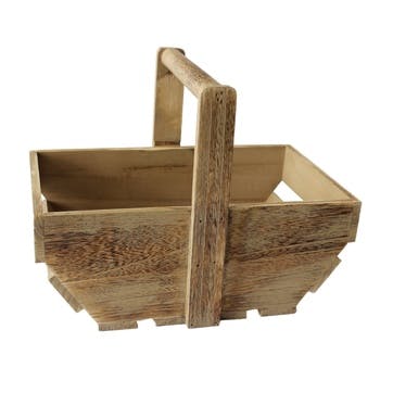 Medium Oak Effect Wooden Trug