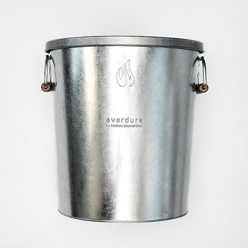 Hot Coal Bin With Lid , Stainless Steel