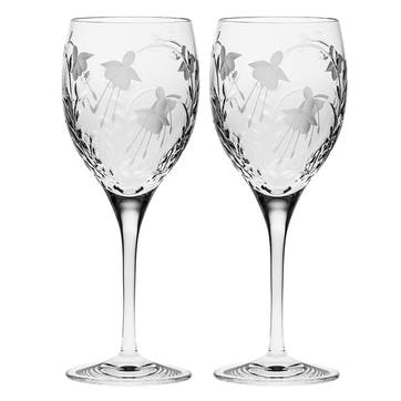Catherine Set of 2 Wine Glasses 280ml, Clear