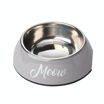 Meow 2 in 1 Cat Bowl, S, Grey