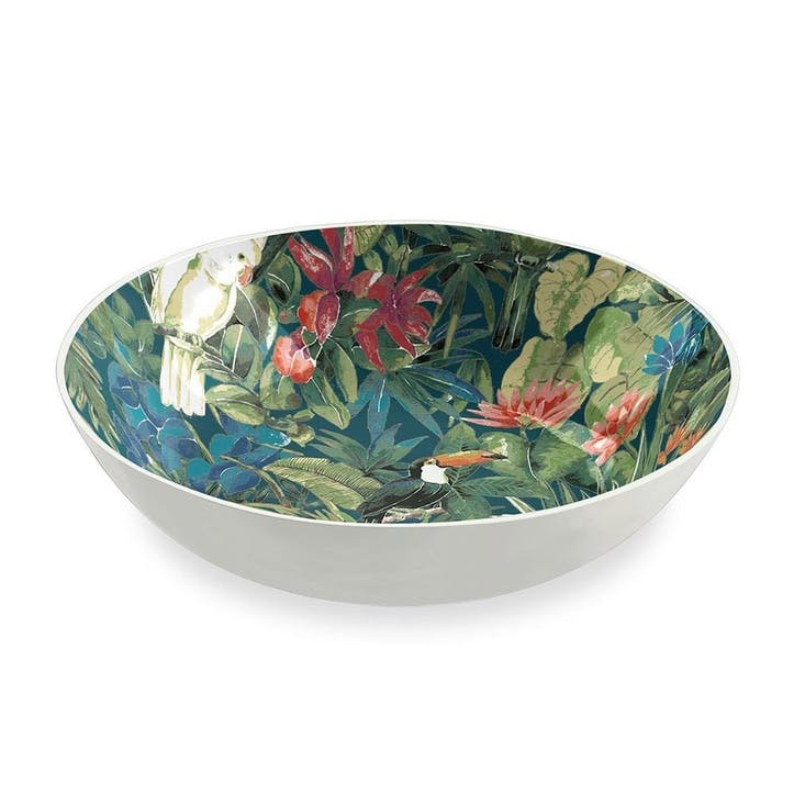 'Lush Jungle' Foliage Melamine Bowl, 23cm