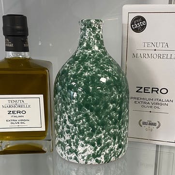 Splatter Olive Oil Bottle H17cm, Green