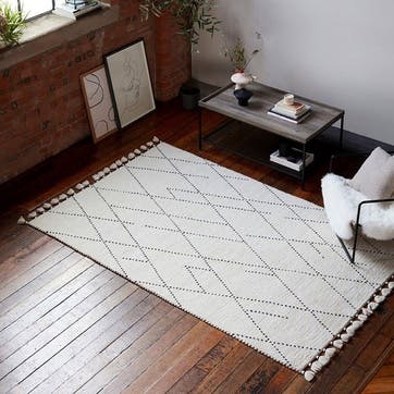 Nepal linear rug 160 x 230cm, Cream & Sand