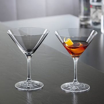 Perfect Serve Set of 4 Cocktail Glasses 165ml, Clear
