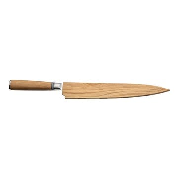 Katana Saya Olive Wood Yanagi Sashimi 24cm Damascus Blade,