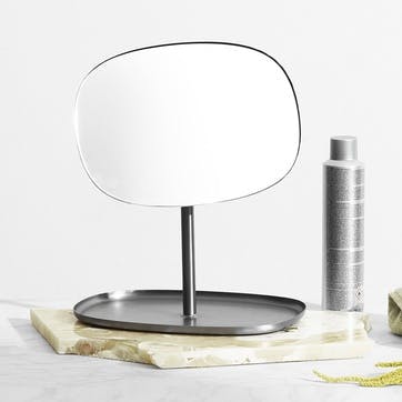 Flip Vanity Mirror L28 x D19.4 x H34.5 Grey