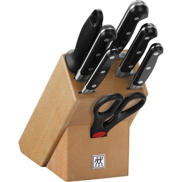 Zwilling J.A. Henckels Pro 8 Piece Knife Block Natural Wood