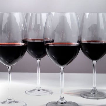 Julie Set of 4 Bordeaux Wine Glasses 610ml, Clear