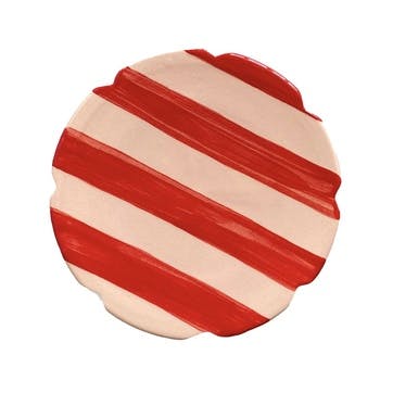 Popi Dessert plate D19cm, Nude/Red