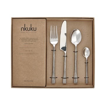 Usa Cutlery, Brushed Silver, Set of 16