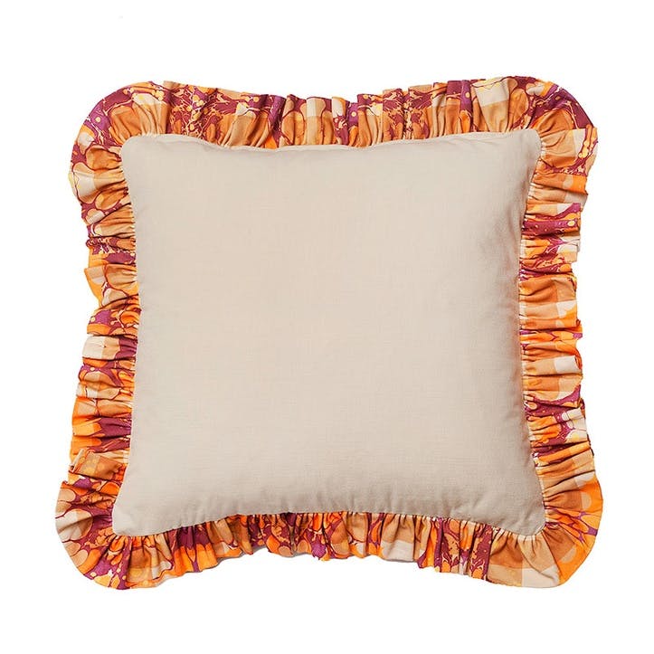 Ruffled Candy Cotton Cushion, 54 x 54cm, Mamber Lauren
