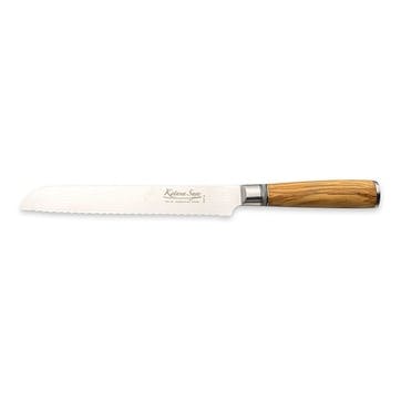 Katana Saya Olive Wood Bread Knife 20cm Damascus Blade,