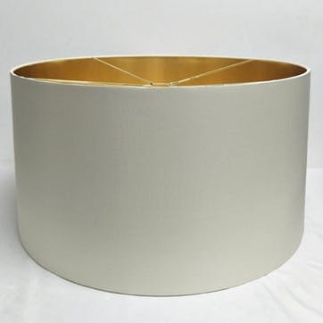 Metallic Lined Shade - 55cm; White & Gold