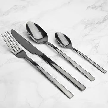 Mikasa Cutlery Set, 16 Piece, Black