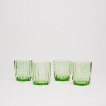 Speckled Set of 4 Tumblers, 365ml, Sage Green