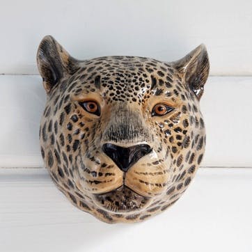 Leopard Wall Vase, H18cm