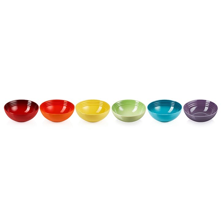 Rainbow Cereal Bowls, Set of 6