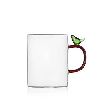 Birds Mug 450ml, Green