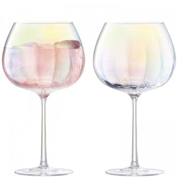 Pearl Balloon Goblet, Set of 2