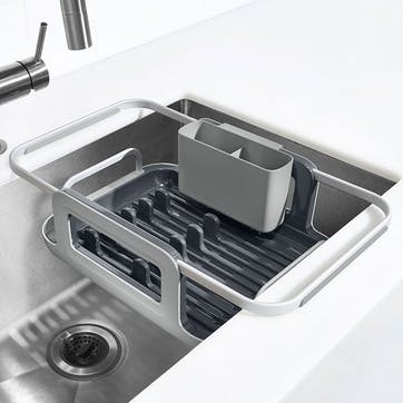 Over-The-Sink Aluminium Dish Rack, Stainless Steel