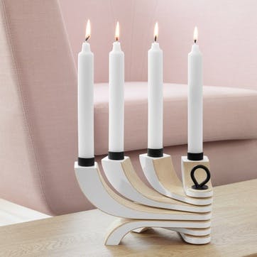 Nordic, Candle Holder, White