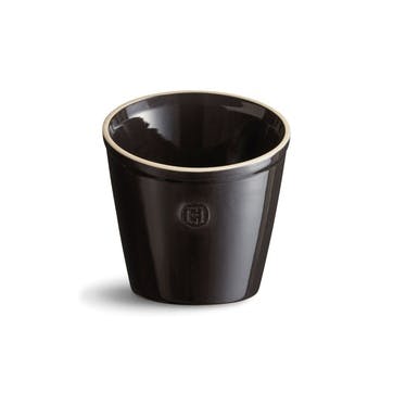 Ceramic Utensil Pot, H16cm, Charcoal