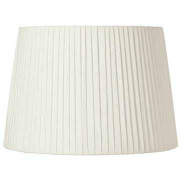 Pleated Linen Lampshade, 45cm, Off-White