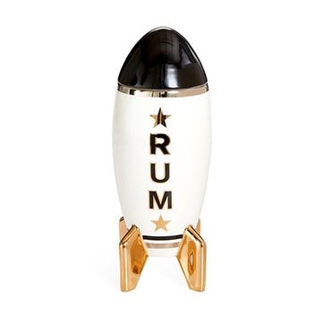 Rocket Rum Decanter, Black & White