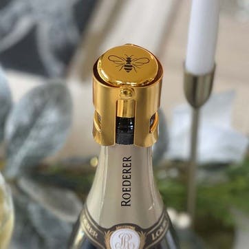 Bee Champagne/Prosecco Stopper H6cm, Gold