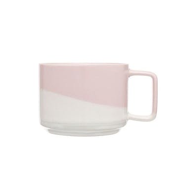 Two Tone Mug , 400ml, Pastel Pink