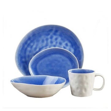 Vie Naturelle 16 Piece Dinner Set,  Blue