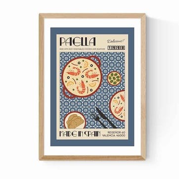 Something Nice Paella Print, Grey