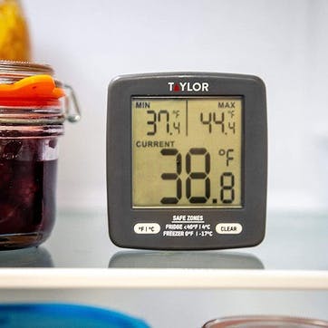 Digital Fridge and Freezer Thermometer, Black