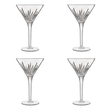 Mixology Set of 4 Martini Glasses 215ml, Clear
