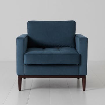 Model 02 Velvet Armchair, Teal