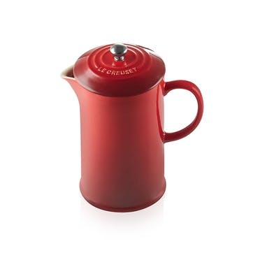 Stoneware Cafetiere with Metal Press; Cerise