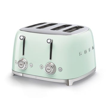 50's Retro 4 Slot Toaster, Pastel Green
