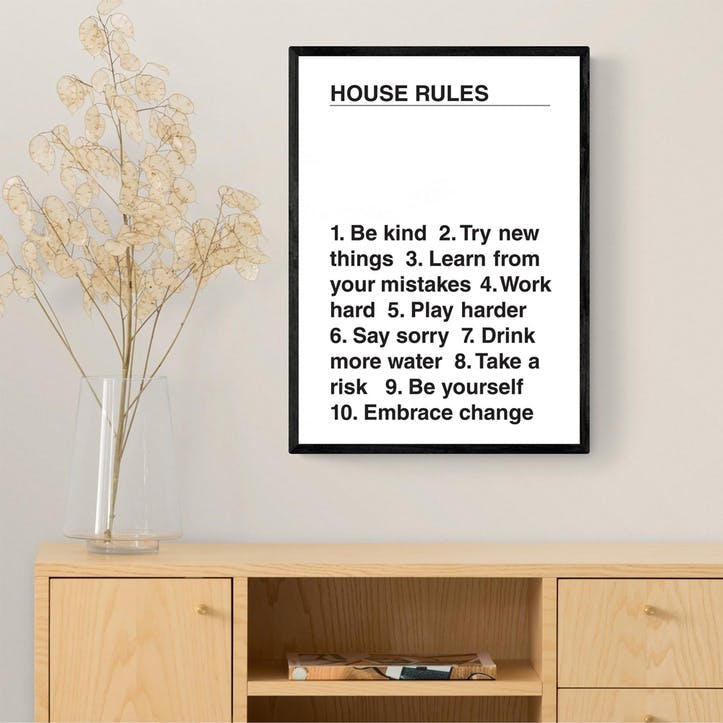 The Native State, House Rules Framed Art Print