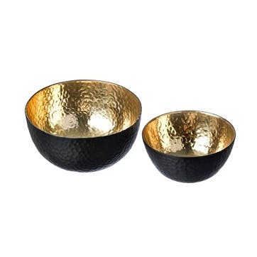 Just Slate Company Gold Nesting Bowls, Gold