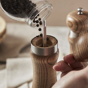 ALFREDO salt & pepper grinder set in steel, small