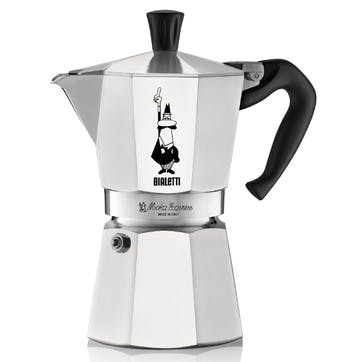 Moka Express Espresso Maker, 4 Cup, Silver