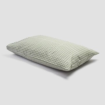 Gingham Check Pillowcase Pair, Pear