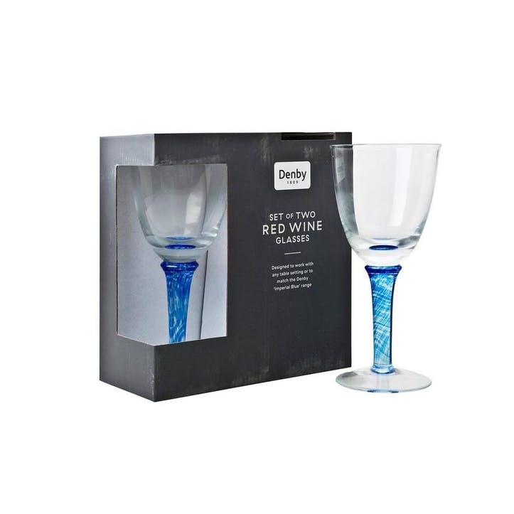 Imperial Blue Set of 2 Red Wine Glasses, 300ml