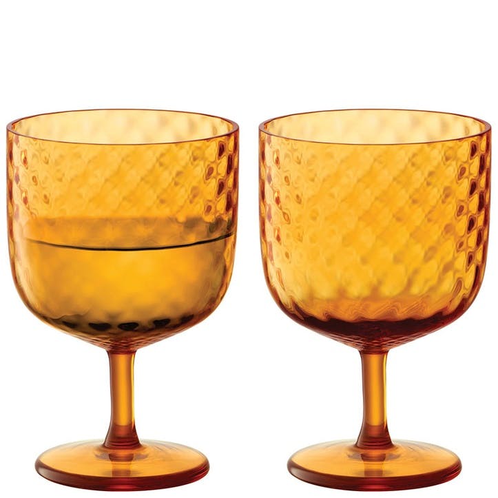 Dapple Wine Glasses Set of 2 325ml, Sun Amber