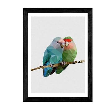 Studio Cockatoo, Two Love Birds Framed Art Print